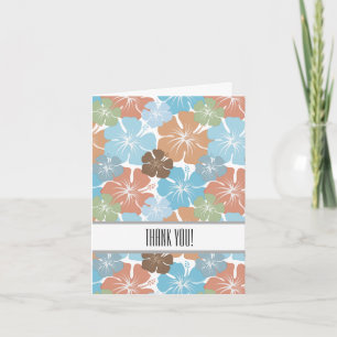 Hawaiian Tropical Hibiscus Flowers Thank You Card