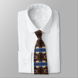 Hawaiian tropical island scenes neck tie