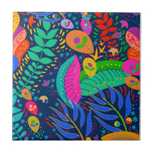 Hawaiian Tropical Jungle Ceramic Tile