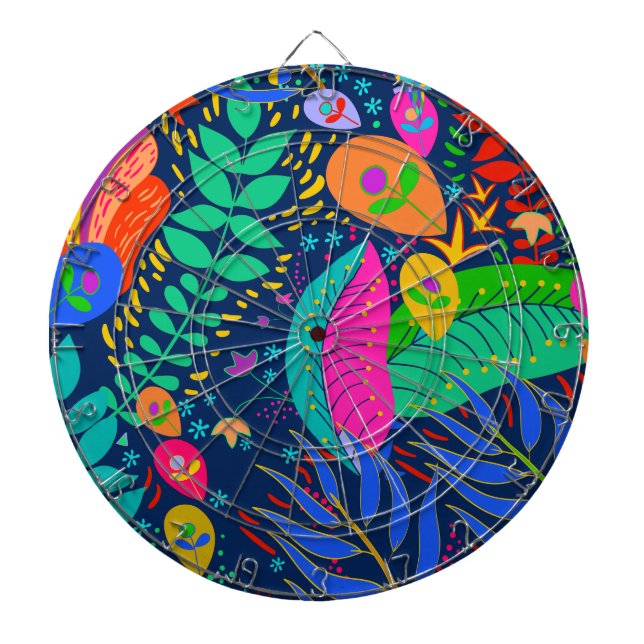 Hawaiian Tropical Jungle Dart Board (Front)