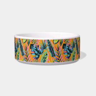 Hawaiian Tropical Leaves And Plants Print Pattern Bowl