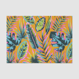 Hawaiian Tropical Leaves And Plants Print Pattern Tissue Paper