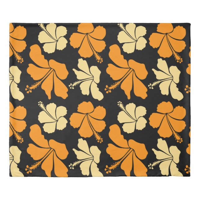 Hawaiian tropical natural floral seamless pattern  duvet cover (Front)