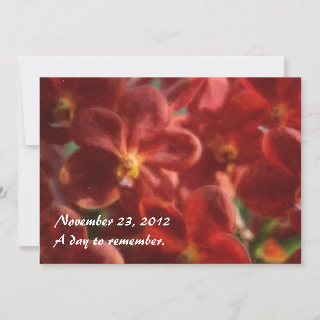 Hawaiian Tropical Orchid Invitations (Front)