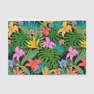 Hawaiian Tropical Palm Leaves Floral Tissue Paper