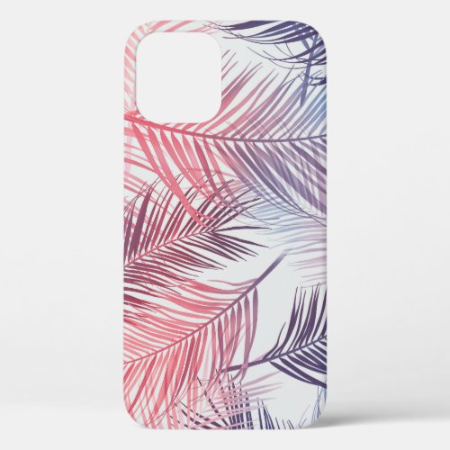 Hawaiian Tropical Palms Stylish Seamless iPhone 12 Case