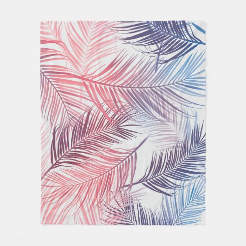 Hawaiian Tropical Palms Stylish Seamless Fleece Blanket