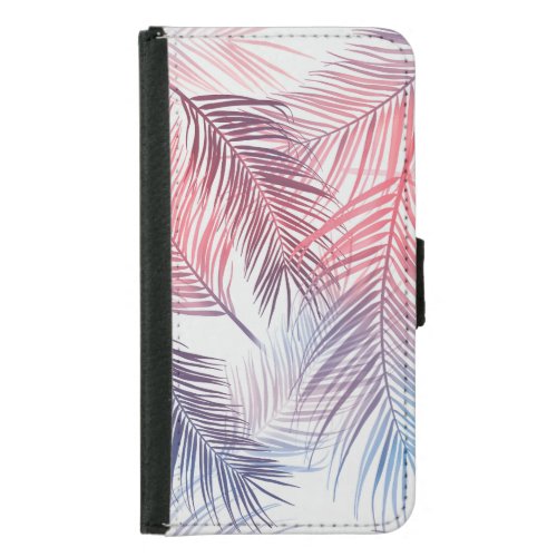 Hawaiian Tropical Palms Stylish Seamless Samsung Galaxy S5 Wallet Case