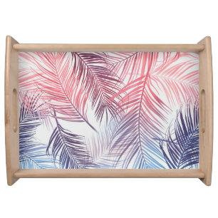 Hawaiian Tropical Palms: Stylish Seamless Serving Tray