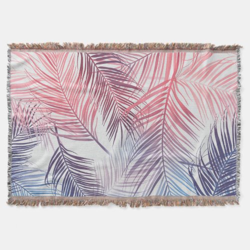 Hawaiian Tropical Palms Stylish Seamless Throw Blanket
