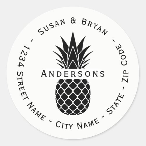 Hawaiian Tropical Pineapple Return Address Label