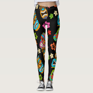 Hawaiian Tropical Print Leggings