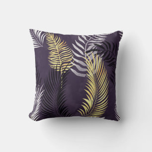 HAWAIIAN TROPICAL PURPLE FERN PILLOW