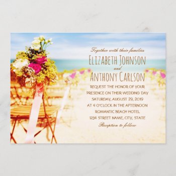 Hawaiian Tropical Rustic Beach Themed Wedding Invitation by superdazzle at Zazzle