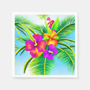 Hawaiian Tropical Seamless Pattern Napkins