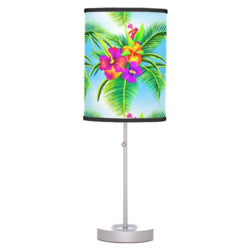 Hawaiian Tropical Seamless Pattern Table Lamp