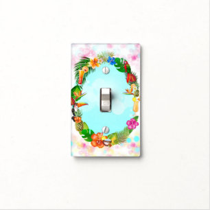 Hawaiian Tropical Summer Things Frame Chic Light Switch Cover