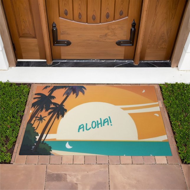 Hawaiian/Tropical/Sunset/Aloha Door Mat (Outdoor)