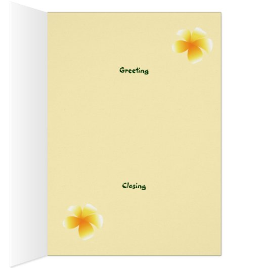 Hawaiian Tropical Tiki Hut Aloha Photo Frame Card (Inside (Right))