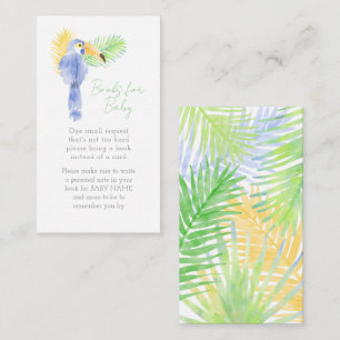 Hawaiian Tropical Toucan Baby Shower Book Request Enclosure Card