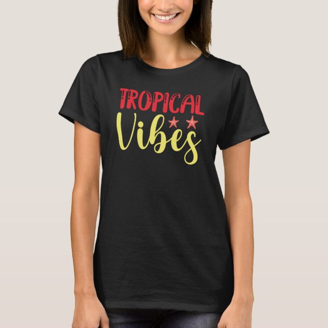 Hawaiian Tropical Vibes Tiki Hawaii T-Shirt (Front)