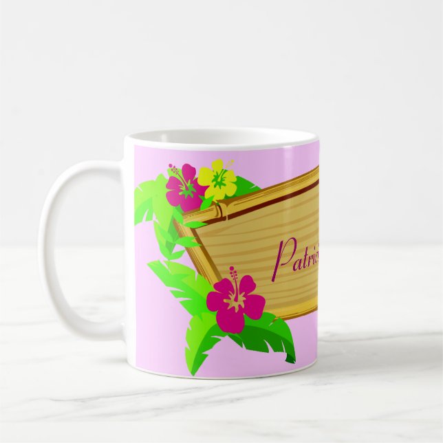 Hawaiian Tropics Floral Template Mug (Left)