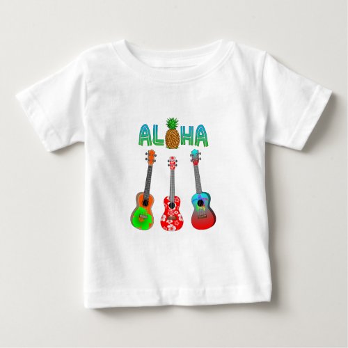 Hawaiian Ukulele Aloha Hawaii Baby T_Shirt