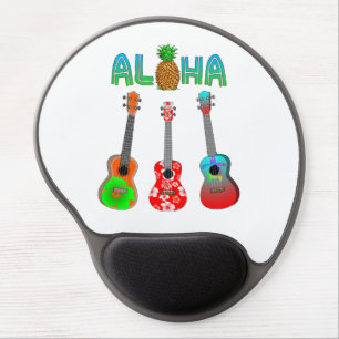 Hawaiian Ukulele Aloha Hawaii Gel Mouse Pad