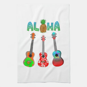 Hawaiian Ukulele Aloha Hawaii Towel