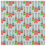Hawaiian Ukulele Island Music Fabric