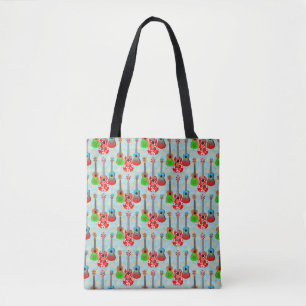 Hawaiian Ukulele Island Music Tote Bag