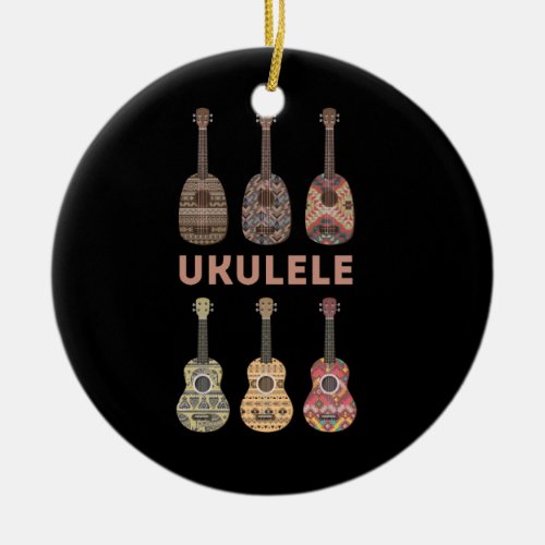 Hawaiian Ukulele Types of Musical Instruments Ceramic Ornament