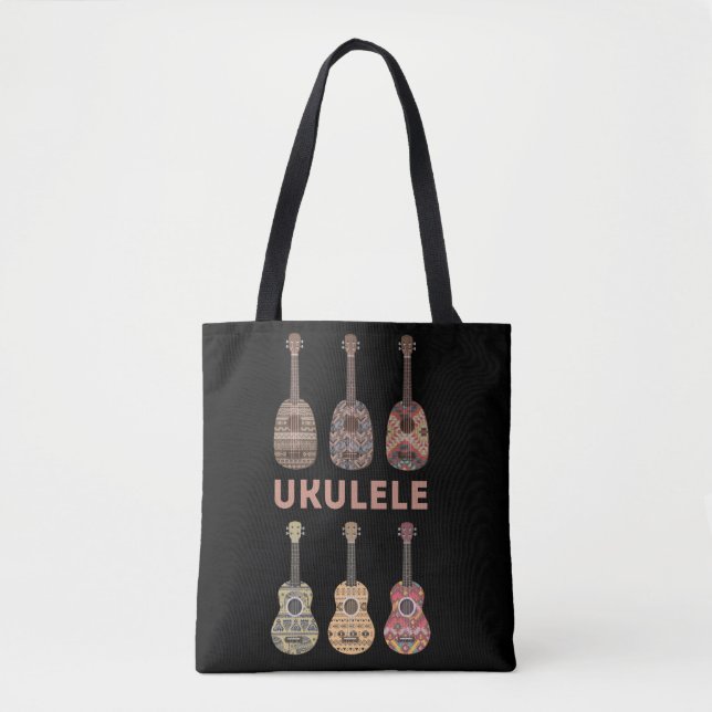 Hawaiian Ukulele Types of Musical Instruments Tote Bag (Front)