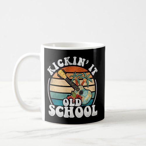 Hawaiian Ukulele Uke Kickin It Oldschool Coffee Mug