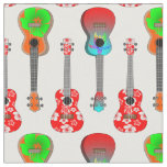 Hawaiian Ukuleles Summer Beach Fabric