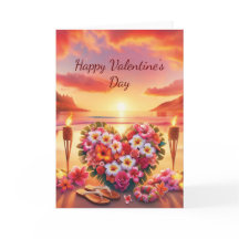 Hawaiian Valentine's Day Card