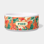 Hawaiian vibe tropical flowers pattern<br><div class="desc">Aesthetic colorful tropical orange and white flowers and green leaves,  Hawaiian vibe pattern.</div>