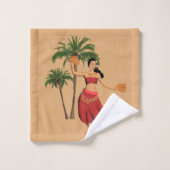 Hawaiian Vintage Hula Girl Beach Towel - 60x30 Inches, 100% Cotton, Super Absorbent