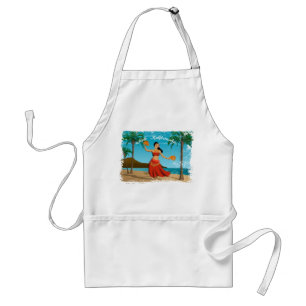 Hawaiian Vintage Mele Kalikimaka Postcard Adult Apron