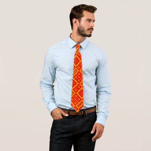 Hawaiian Volcano Foulard Satin Tie