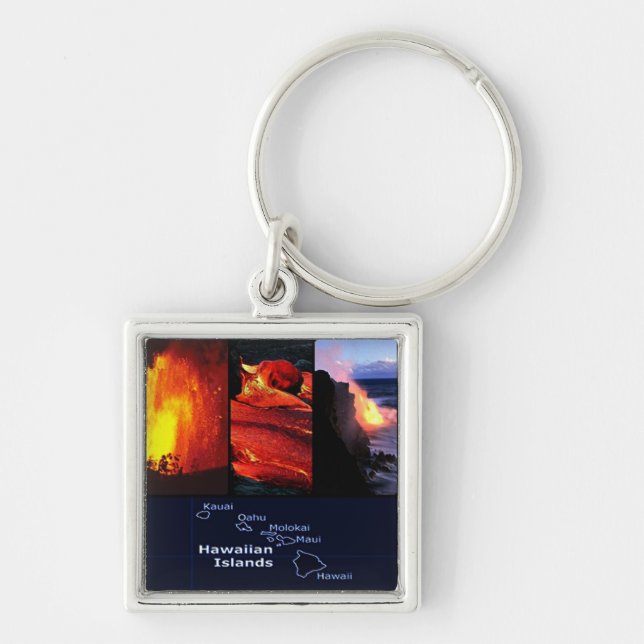 Hawaiian Volcano Keychain (Front)
