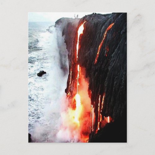 Hawaiian Volcano Lava Postcard