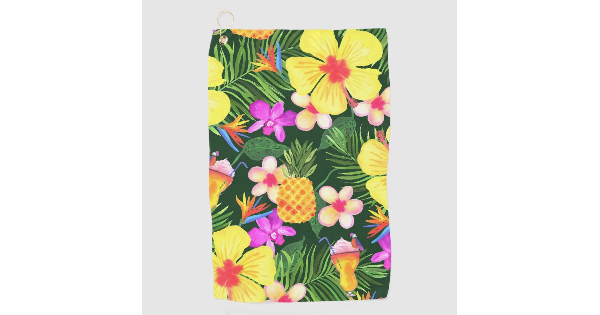 Hawaiian Watercolor Golf Towel Zazzle