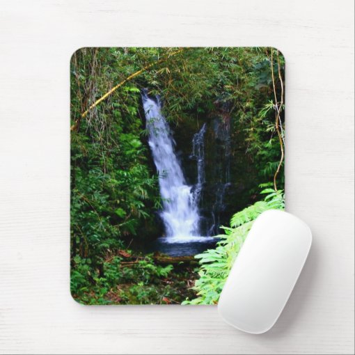 Hawaiian Waterfalls Mousepad | Zazzle