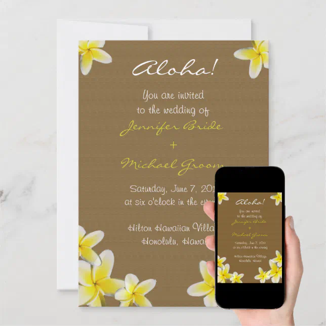 Hawaiian Wedding Invitation | Zazzle