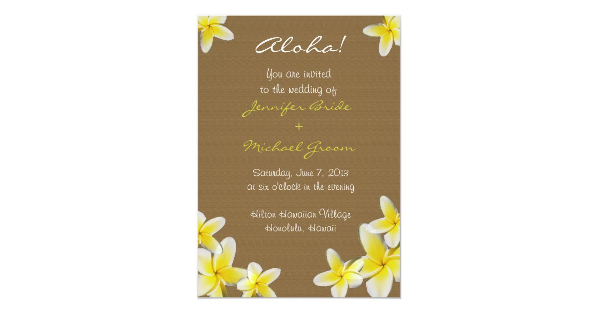 Hawaiian Wedding Invitation | Zazzle.com