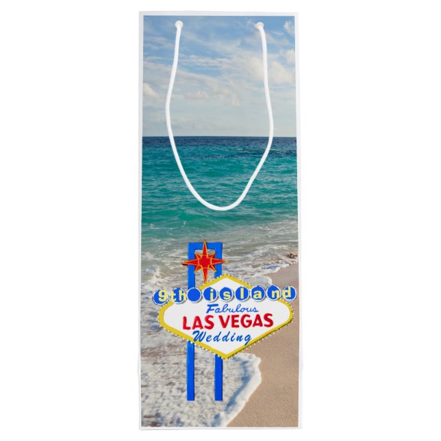 Hawaiian Wedding Ninth Island Las Vegas Wine Gift Bag (Back)