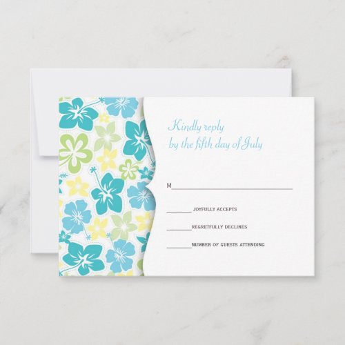 Hawaiian Wedding RSVP response card