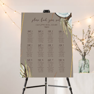 Hawaiian Wedding Seating Chart Foam Board