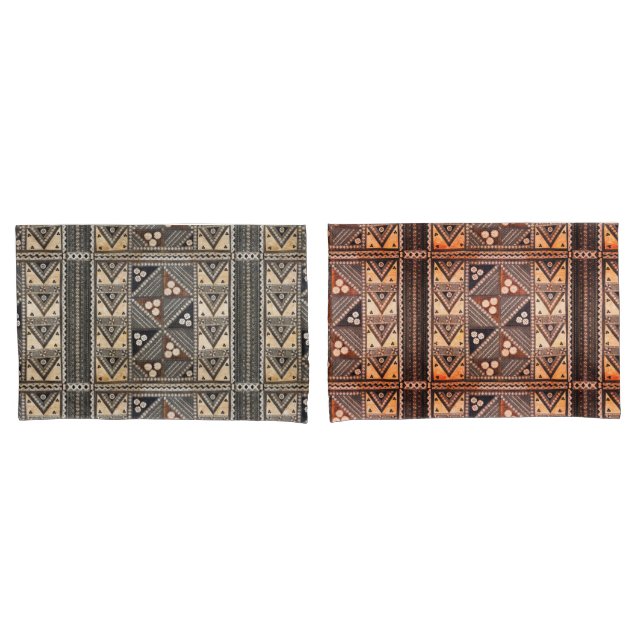 Hawaiian Wedding Tapa Cloth Pillow Case (Front-Set)